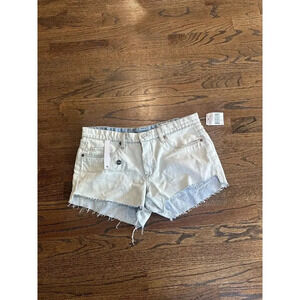 Blank NYC The Fulton Roll Up Jean Shorts Women 27 Blue Light Wash Denim New 1052